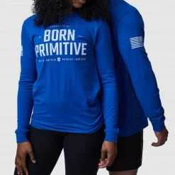 Property Of Born Primitive Long Sleeve Tee (Royal) Long Sleeves 7 Property Of Born Primitive Long Sleeve Tee (Royal) Long Sleeves