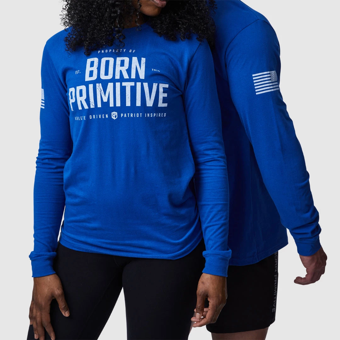 Property Of Born Primitive Long Sleeve Tee (Royal) Long Sleeves 5 Property Of Born Primitive Long Sleeve Tee (Royal) Long Sleeves