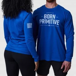 Property Of Born Primitive Long Sleeve Tee (Royal) Long Sleeves