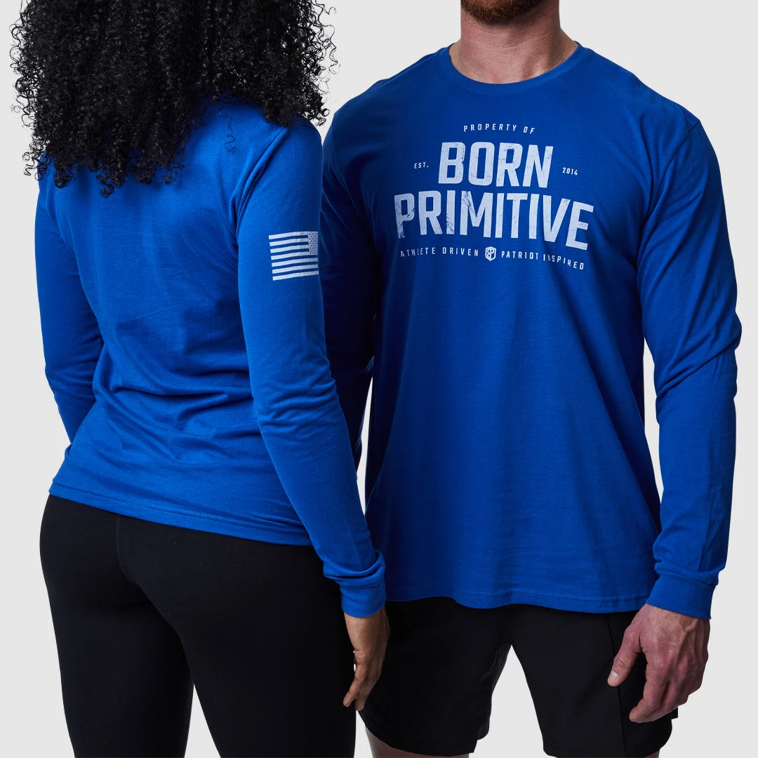 Property Of Born Primitive Long Sleeve Tee (Royal) Long Sleeves 4 Property Of Born Primitive Long Sleeve Tee (Royal) Long Sleeves