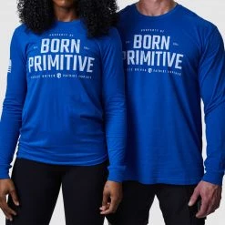 Property Of Born Primitive Long Sleeve Tee (Royal) Long Sleeves