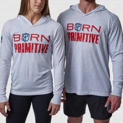 Born Primitive Tops The Brand T-Shirt Unisex Hoodie (Heather White)