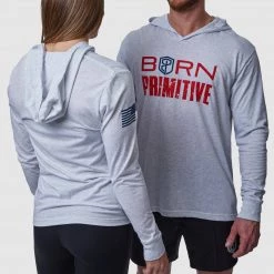Born Primitive Tops The Brand T-Shirt Unisex Hoodie (Heather White)