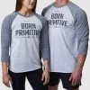 Property Of Born Primitive Unisex Raglan (Heather White/ Premium Heather) Athleisure