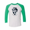 Born Primitive Arrowhead GG Unisex Raglan (Granite Games-Envy/White) Clearance Vault