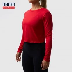 Born Primitive Cross You Off Cropped Long-Sleeve (Lava)