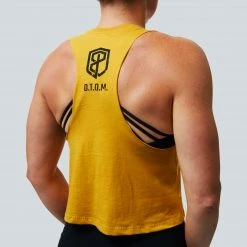 Born Primitive Gadsden Flag Crop (Don't Tread On Me-Mustard) Tops