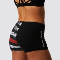 Born Primitive Patriotic Double Take Booty Shorts 2.5 (Thin Red Line Edition)