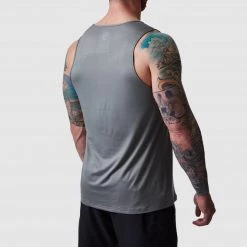 Born Primitive New Arrivals The Athleisure Pocket Tank (Metal Grey- Flame)