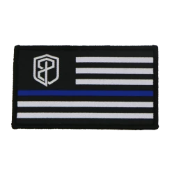 Patriotic Born Primitive Velcro Flag Patch (Thin Blue Line Edition)
