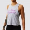 Born Primitive T-Shirts & Tanks Brand Calligraphy Elevate Crop (Athletic Heather)