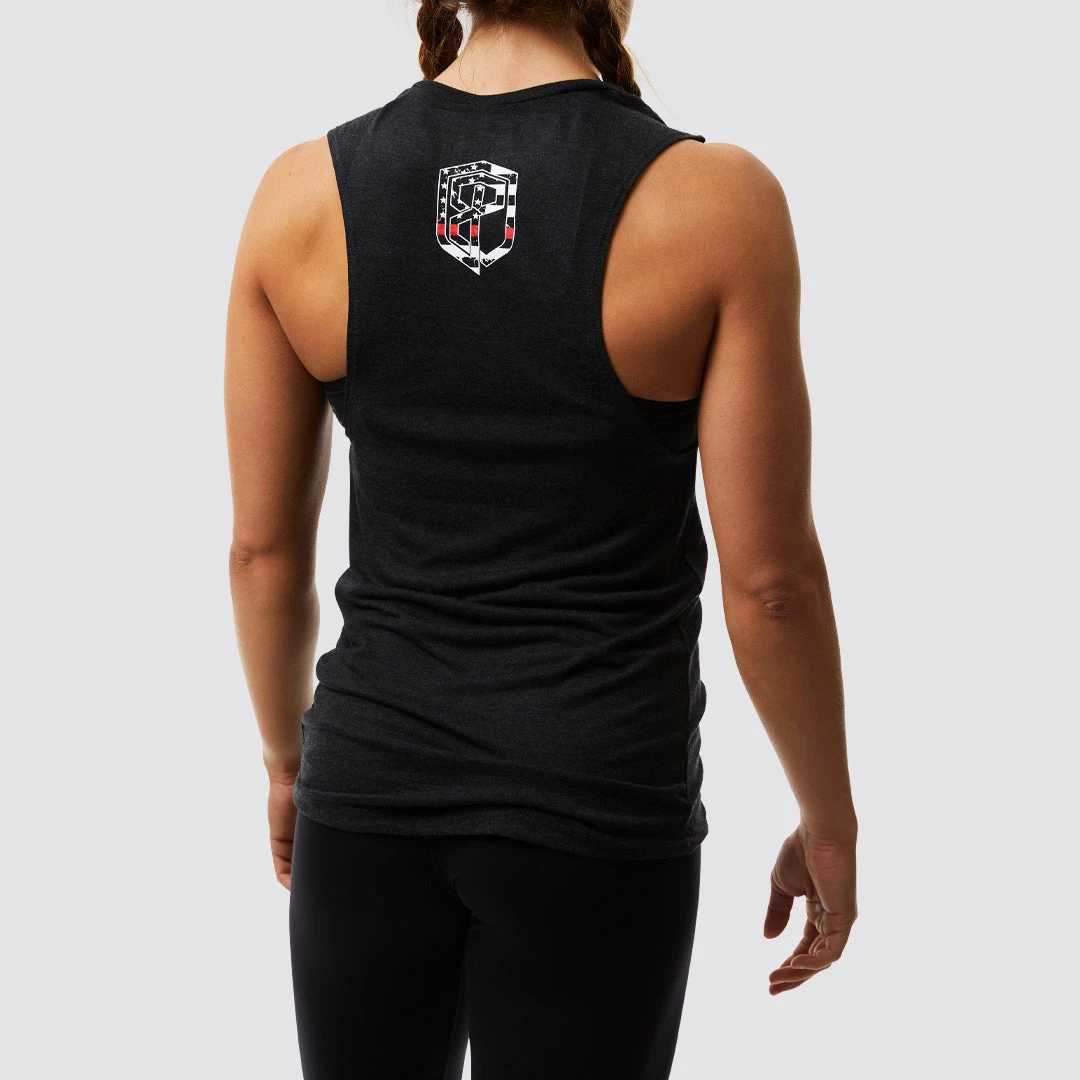 Born Primitive The Valor Tank Flowy Muscle Tank (Thin Red Line) 4 Born Primitive The Valor Tank Flowy Muscle Tank (Thin Red Line)