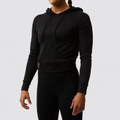 Born Primitive Criss Cross Crop Hoodie (Black)