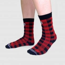 Born Primitive Crew Socks By Soledier Socks (Buffalo Plaid)