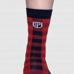 Born Primitive Crew Socks By Soledier Socks (Buffalo Plaid)